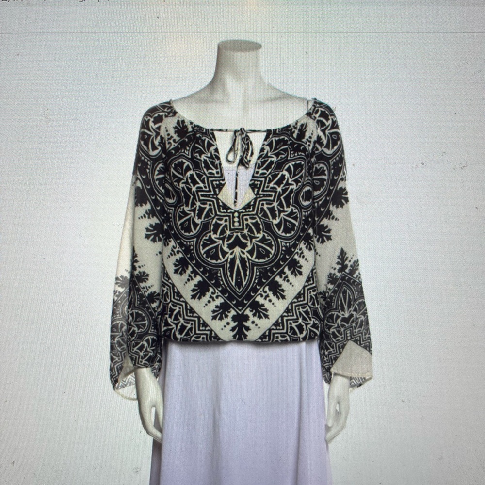 Alice +Olivia Printed Blouse XS